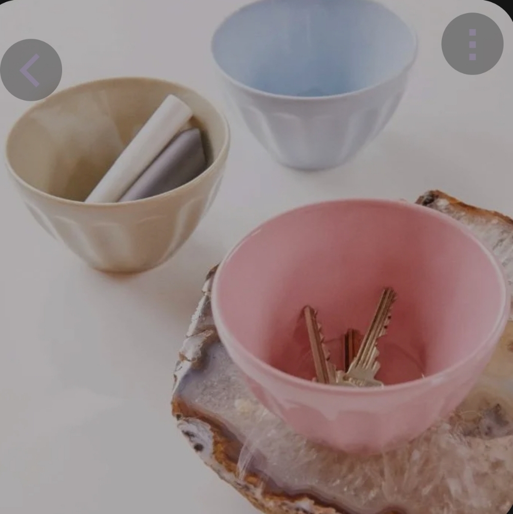 Pier1 BNIB Mini Ceramic Prep Bowls